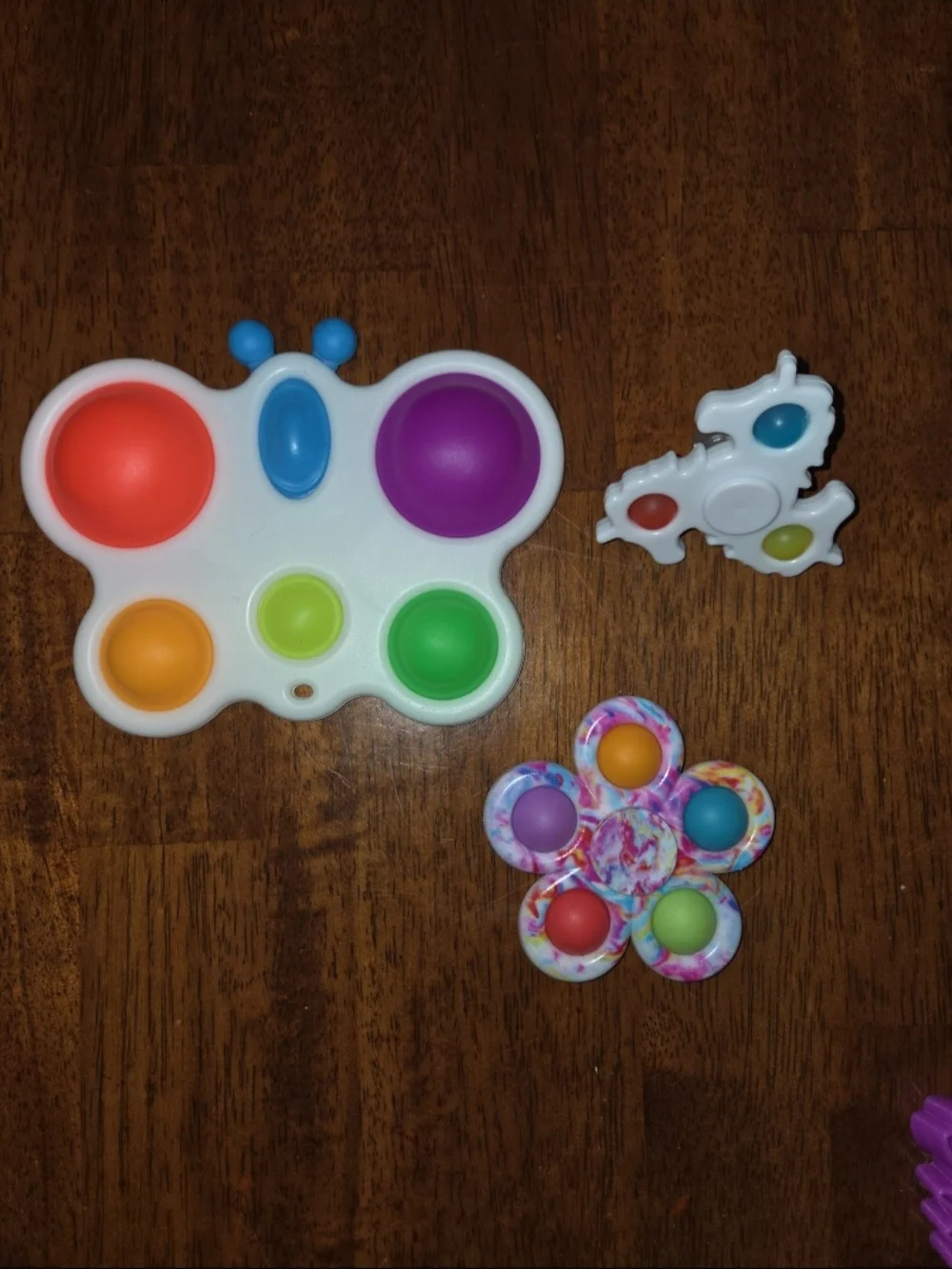 Pink Rainbow Kids Sensory Fidget Toy Set - Pop It Backpack & Assorted Toys